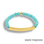 Simple Style Stainless Steel Turquoise and Natural Stone Bracelet