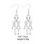 1 Pair Punk Skull Handmade Resin Drop Earrings
