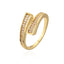 Geometric Copper Zircon Adjustable Ring for Women