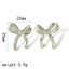 French Style Bow Knot Alloy & Titanium Steel Earrings - Light Luxury Stainless Steel Studs for Women