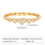 Copper Gold Plated Vintage Heart & Clover Zircon Bracelet