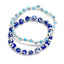 Evil Eye Copper Plated Bracelet Set with Blue Bead Charms