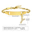 Stainless Steel Zircon Inlay English Letter Bracelet for Women and Children