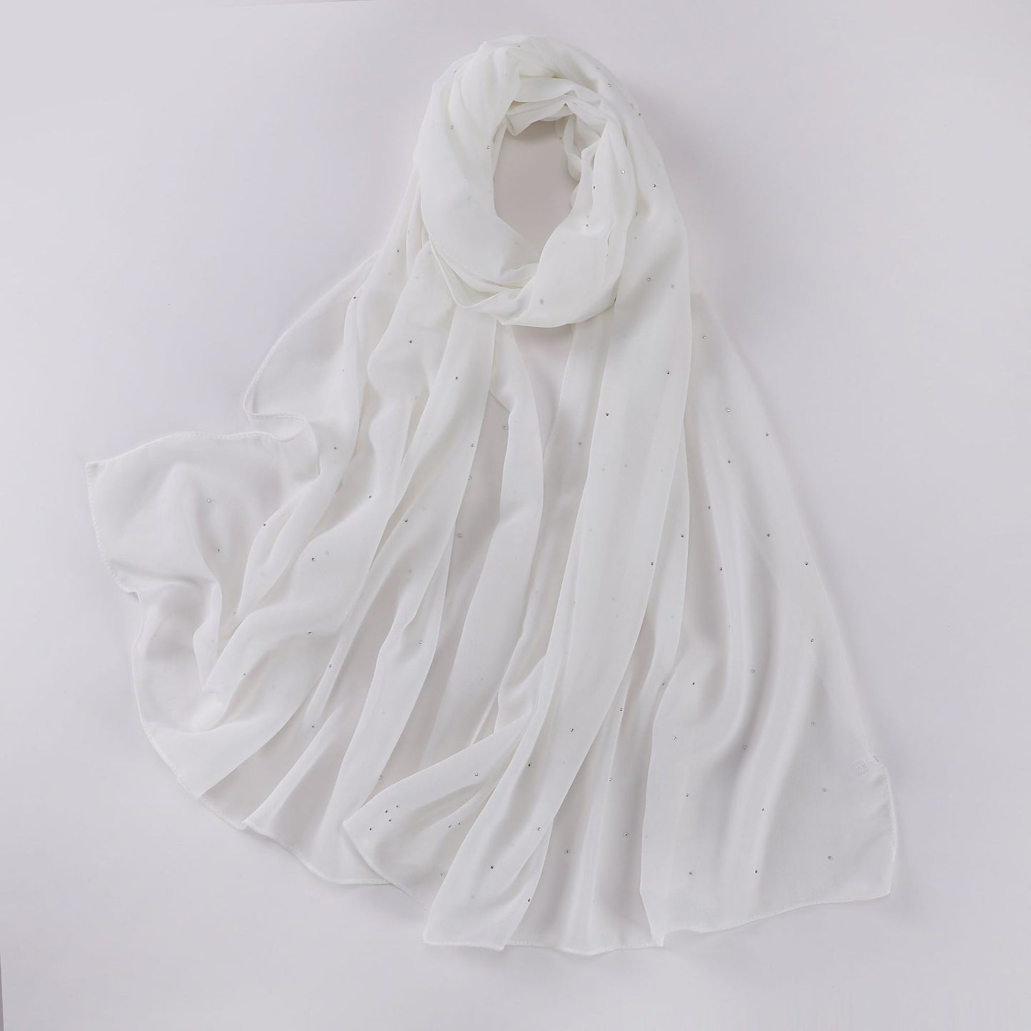 Pearl Chiffon Gypsophila Hijab Scarf