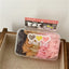 Cartoon Multicolor Elastic Hair Bands in Cream Box - 100 Pieces