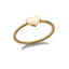 Simple Heart Shape 18k Gold Plated Copper Ring for Women