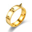 Fashion Titanium Steel Plated Spike Ring for Couples