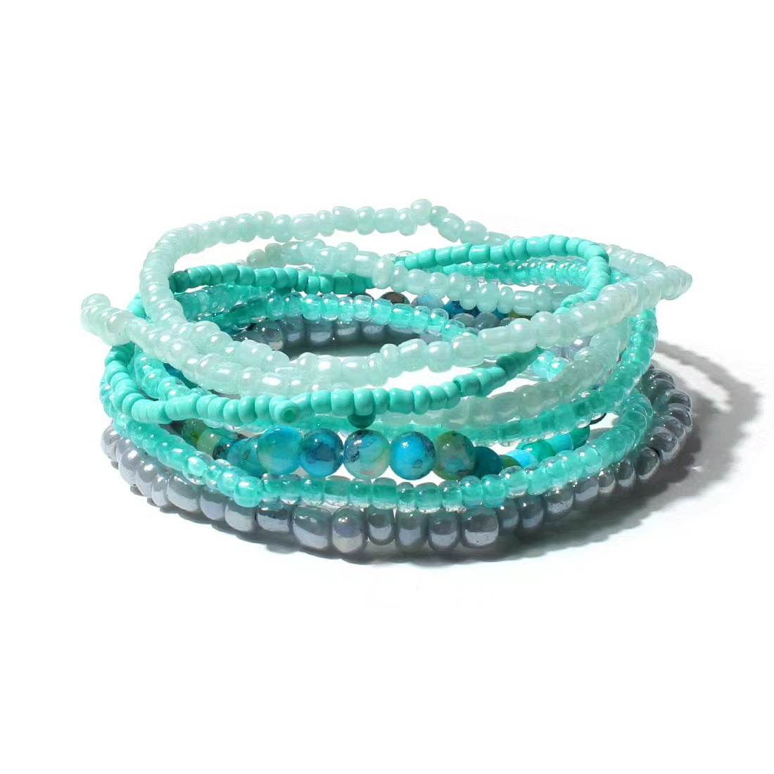 Bohemian Multi-layer Crystal Glass Beaded Bracelet for Women