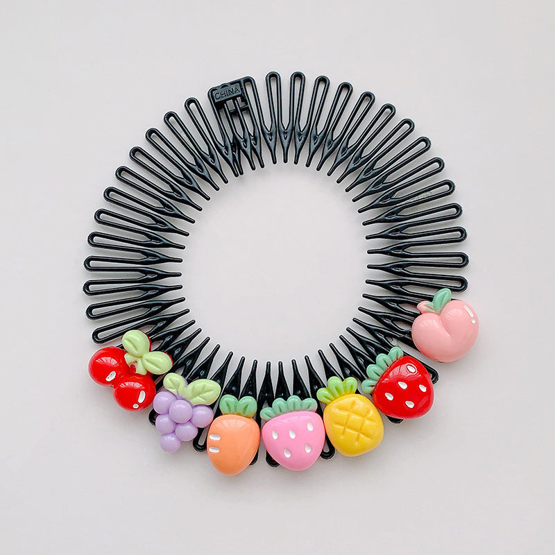 Unisex Cute Animal Fruit Resin Hair Comb for Baby and Girls