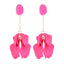 1 Pair Elegant Acrylic Flower Petal Tassel Drop Earrings for Weddings