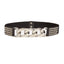 Sweet Oval PU Leather Women's Chain Belt with Studded Elastic Waist Cincher