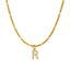 IG Style Simple Style Letter Stainless Steel Plating Inlay Zircon 18K Gold Plated Pendant Necklace