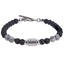 6mm Obsidian and Tiger's Eye Geometric Stone Unisex Bracelet with Stainless Steel Clasp