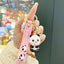 Cute Panda PVC Metal Keychain with Bamboo Design