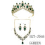 Retro Zircon Inlay Crown Set for Brides and Special Occasions