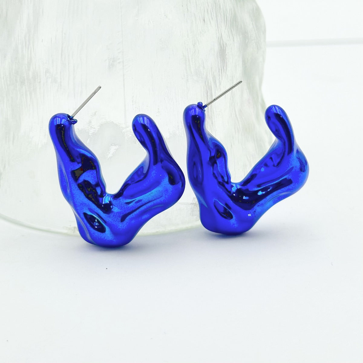 1 Pair Hip-Hop Acrylic Plating Fluid Punk Earrings