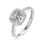 Sweet Square Sterling Silver Moissanite Ring