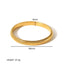 Retro Roman Style 18K Gold Plated Stainless Steel Bangle Bracelet - European and American Design, Simple Elastic, High-Quality Jewelry for Women