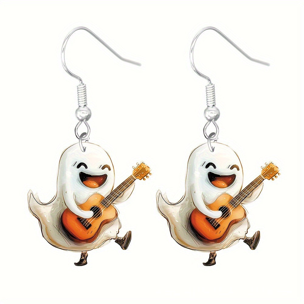 1 Pair Halloween Cartoon Character Acrylic Drop Earrings