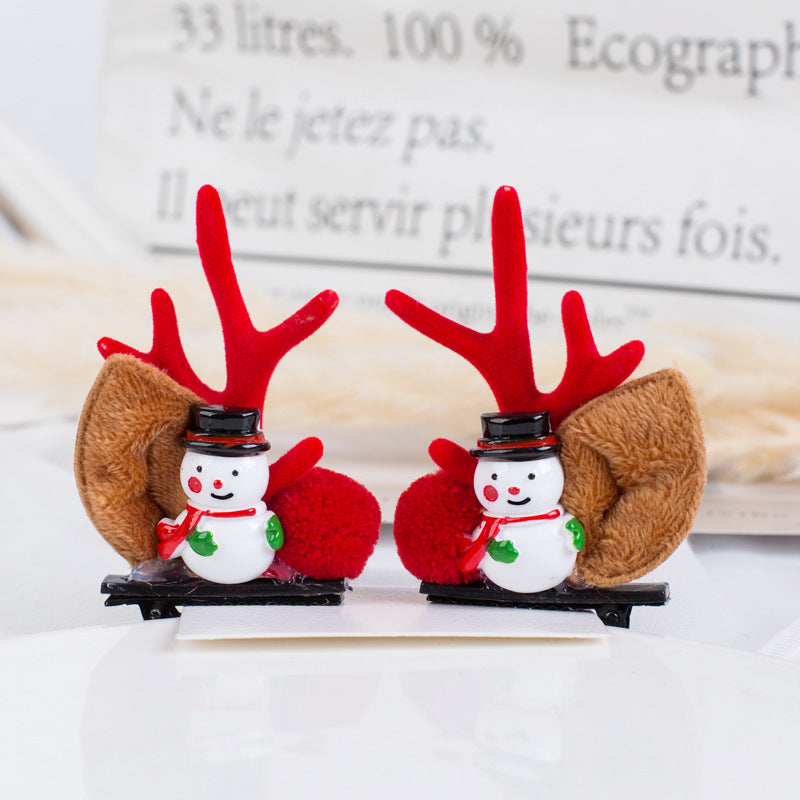 Cute Antlers Alloy Hair Clip and Headband for Christmas