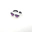 Novelty Mini Glasses Adjustable Open Metal Rings for Women