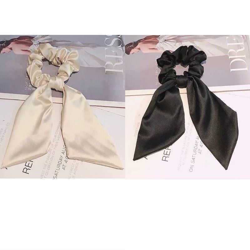 Women's Elegant Satin Bow Hair Tie Ornament