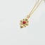 14K Gold Plated Enamel Heart Wings Zircon Pendant Necklace