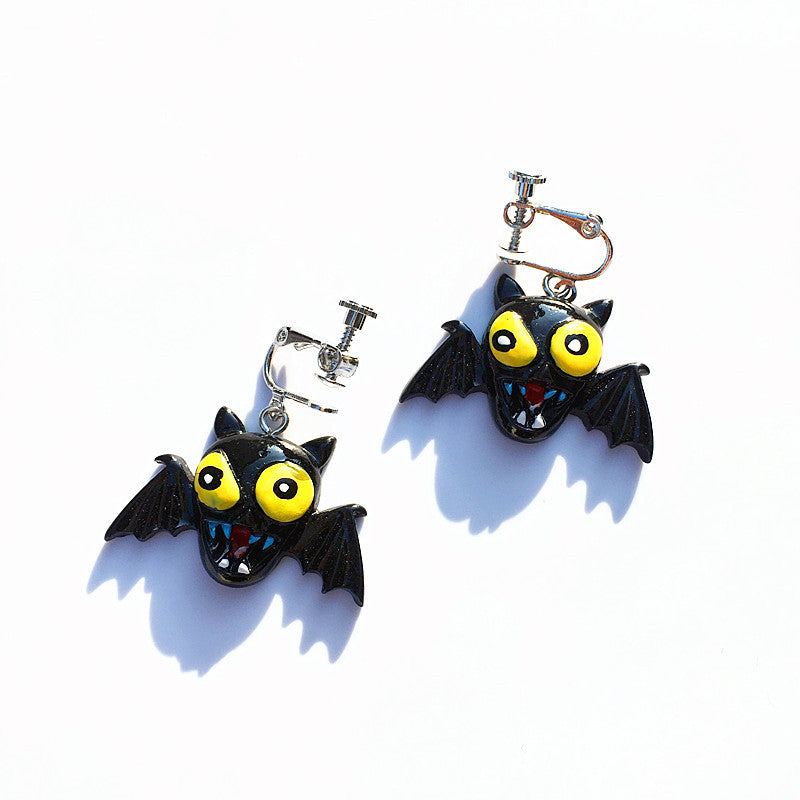 Novelty Bat Resin Epoxy Women'S Earrings 1 Pair