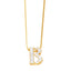 Basic Simple Style Letter Stainless Steel Copper Plating Inlay Zircon 18K Gold Plated Pendant Necklace