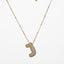 IG Style Minimalist Letter Zircon Pendant Necklace - Gold & Silver Plated