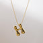 18K Gold Plated Stainless Steel Alphabet Pendant Necklace