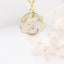 Copper Gold-Plated Rose Flower Pendant Necklace for Women