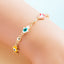 Fashion Copper Gold-Plated Evil Eye Bracelet - Trendy Women's Jewelry Accessory