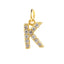 Bohemian 18K Gold Plated Alphabet Necklace with Zircon Charms