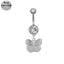 1 Piece Belly Rings Simple Style Classic Style Heart Shape 316 Stainless Steel  Alloy Plating Inlay Resin Glass Gold Plated Silver Plated