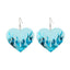 Color Matching Heart-shaped Resin Earrings