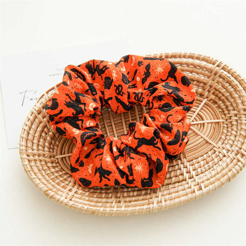 Sweet Pumpkin Skull Halloween Cross Knot Hair Band