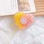 Children's Heart Shaped TPU Stamping Hair Tie Set - Color-Blocking Love Candy Rubber Bands