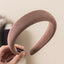 Korean Caramel Color Wide Headband for Women - Vintage Non-Slip Hair Accessory