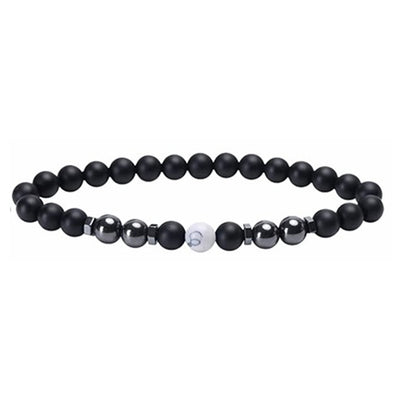 Classic Round Natural Stone Frosted Beaded Bracelet Set