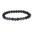 Retro Matte Black Magnetic Stone Beaded Anklet