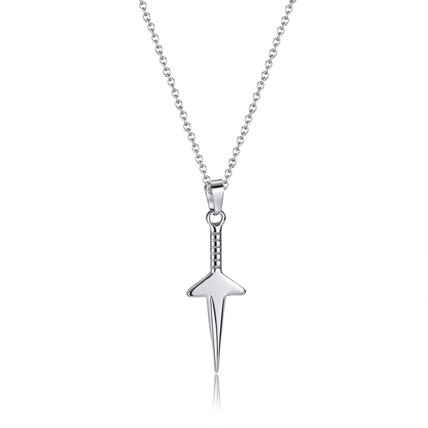 IG Style Stainless Steel Sword Cross Pendant Necklace