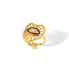 18K Gold Plated Evil Eye Stainless Steel Open Ring