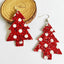 1 Pair Simple Style Classic Style Streetwear Christmas Tree Water Droplets Snowflake Pu Leather Drop Earrings