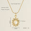 Glam Shiny Heart Shape Zircon Inlay 18K Gold Plated Stainless Steel Layered Pendant Necklace