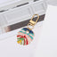 Cute Leaf Alloy Keychain for Women - Colorful Bag Charm and Gift Accessory