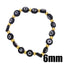 Fashion Resin Evil Eye Copper Bracelet - Colorful 6mm Beaded Lucky Charm