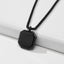 Retro Black Geometric Titanium Steel Pendant Necklace for Men