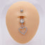 Streetwear Heart Butterfly Stainless Steel Belly Ring Pendant