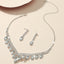 Wholesale Crystal Titanium Steel Necklace and Earring Set for Weddings and Parties